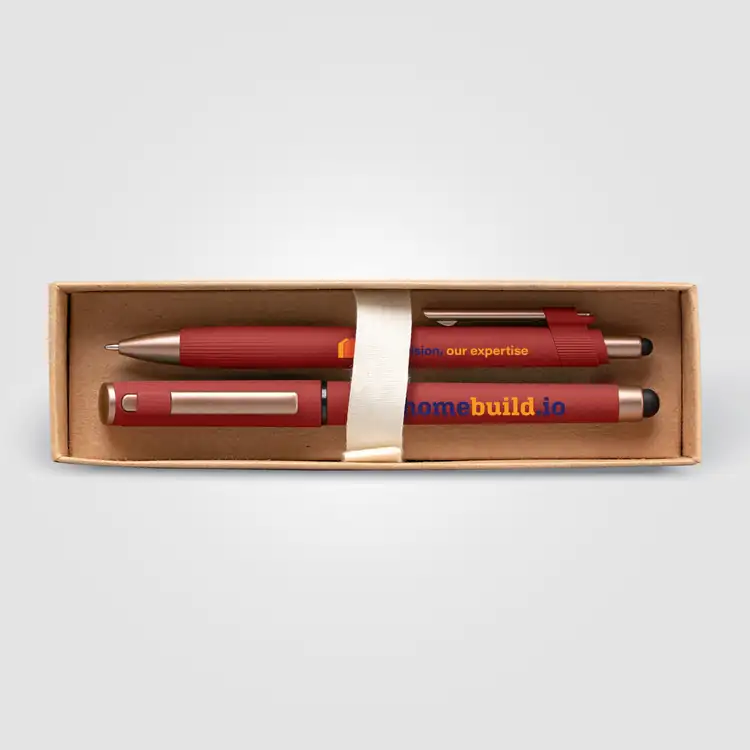York Recycled Plastic Bronze Trim Pen Gift Set with Printed Box #12