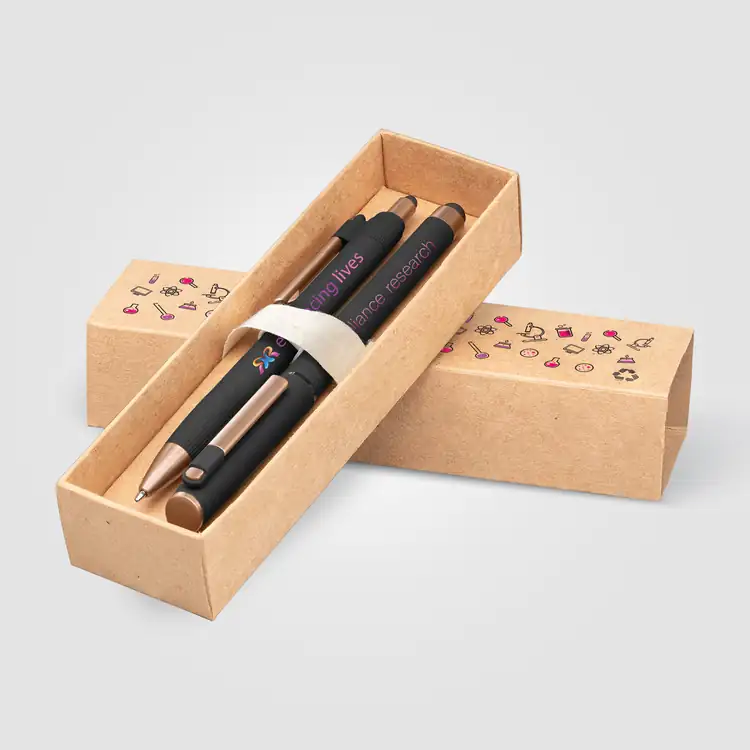 York Recycled Plastic Bronze Trim Pen Gift Set with Printed Box #2