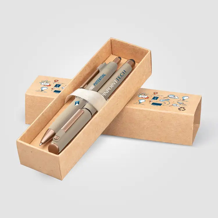 York Recycled Plastic Bronze Trim Pen Gift Set with Printed Box #5