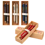 York Recycled Plastic Bronze Trim Pen Gift Set with Printed Box