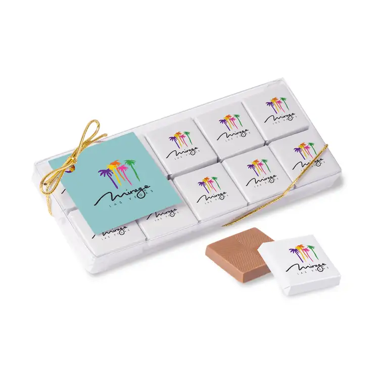 Twenty Piece Chocolate Foiled Square Box-Full Color #3