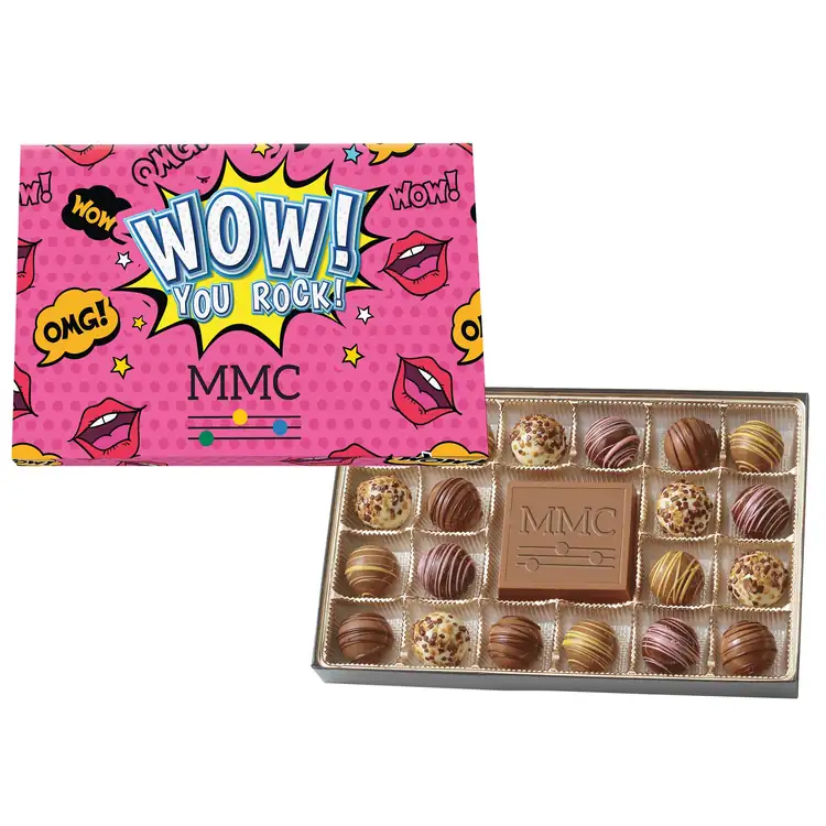 Coffret de vingt truffes avec couvercle multicolore #3