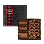 Coffret deluxe de biscuits et bretzels au chocolat