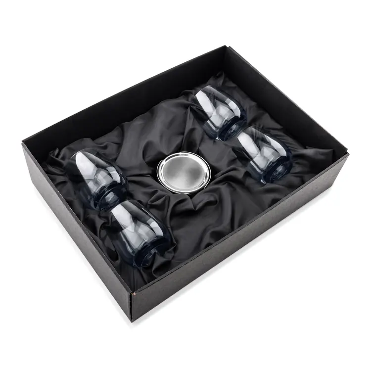 Coffret dessous-de-verre Baldoni et 4 verres Soudan fumé - Gravure #2