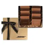 Coffret doré ou argenté de 12 biscuits chocolatés