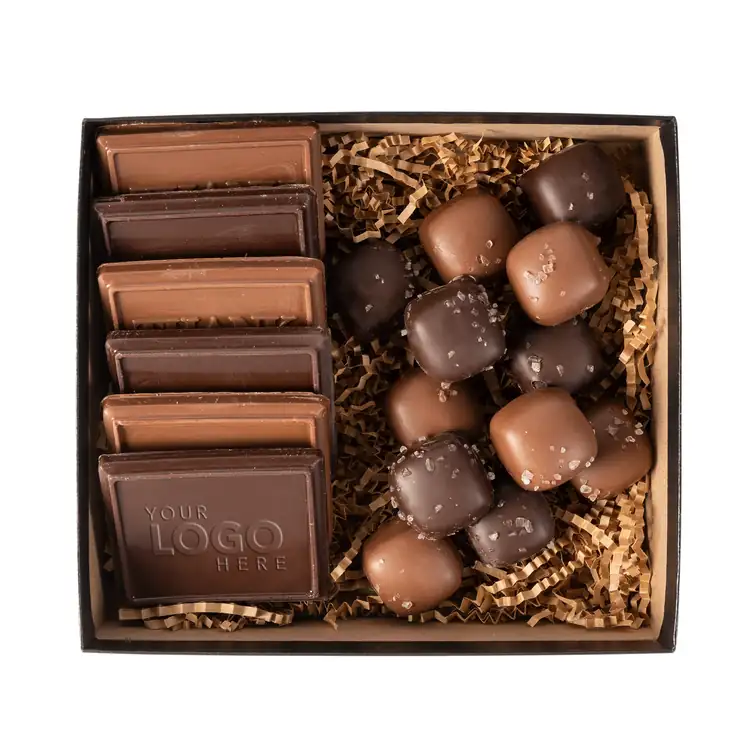 Coffret doré ou argenté de 6 biscuits et caramels au sel de mer #3