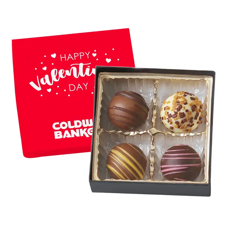 Coffret multicolore de quatre truffes assorties #4