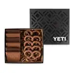 Coffret noir de luxe de 6 biscuits et bretzels chocolatés