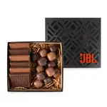 Coffret noir de luxe de 6 biscuits et caramels au sel de mer