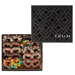 Coffret noir de luxe de bretzels chocolatés Premier