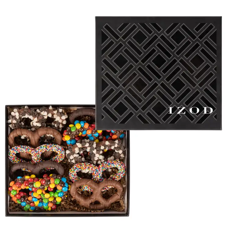 Deluxe Black Premier Chocolate Pretzel Gift Box
