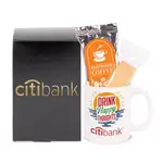 Coffret pause-café avec tasse et biscotti