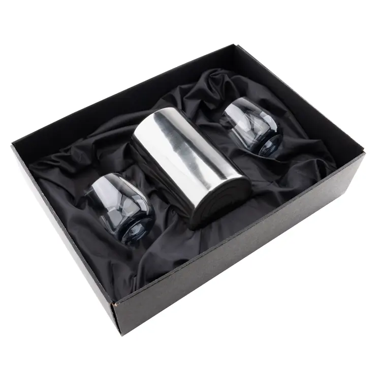 Jacobs Wine Cooler and 2 Soudan Smoke glasses Gift Set - Deep Etch #2