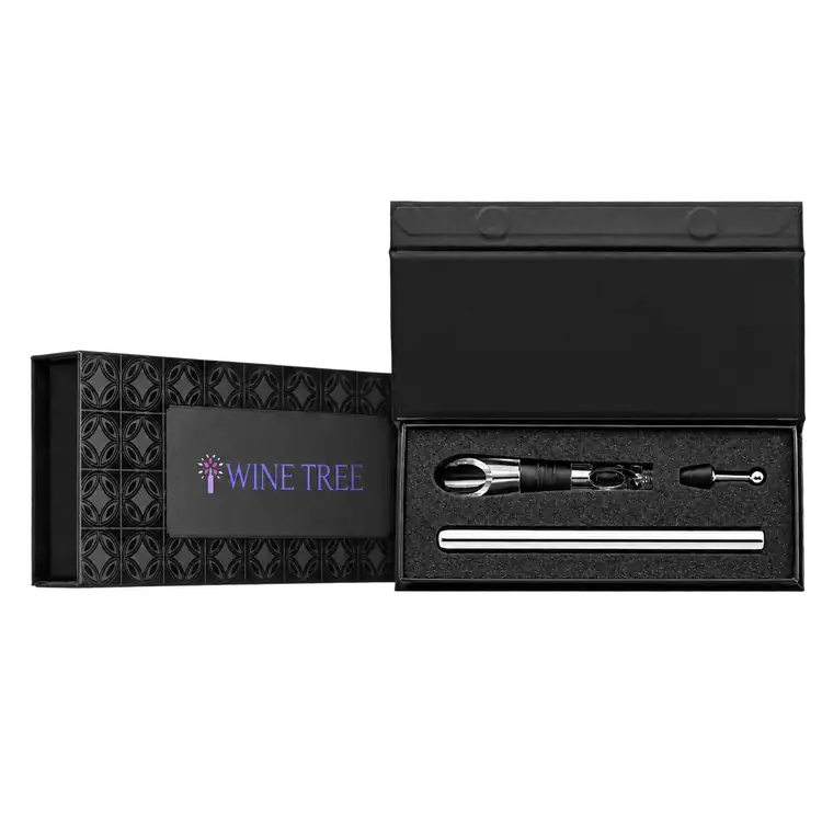 Neve Wine Chiller and Aerating Pourer Gift Set