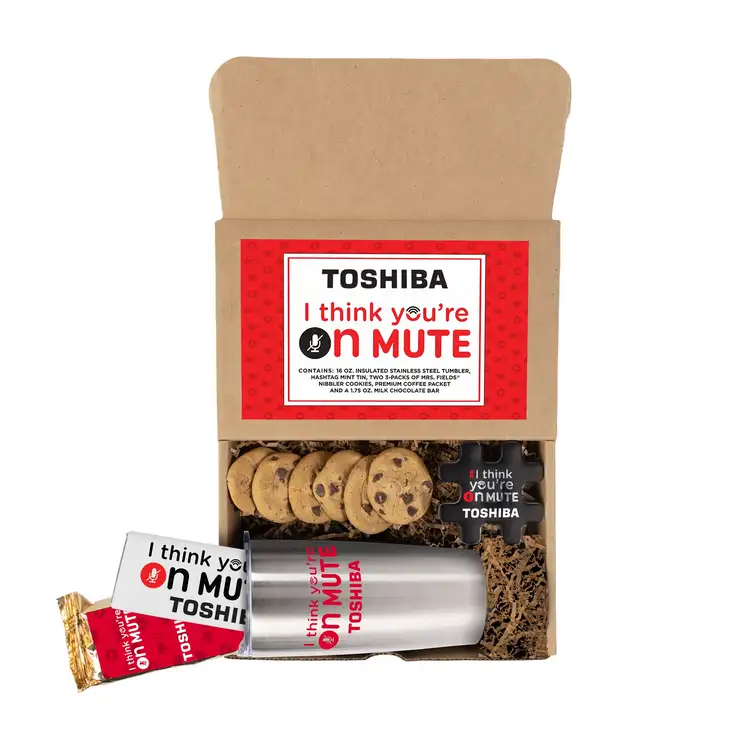 Virtual meeting kit with tumbler and snacks #3