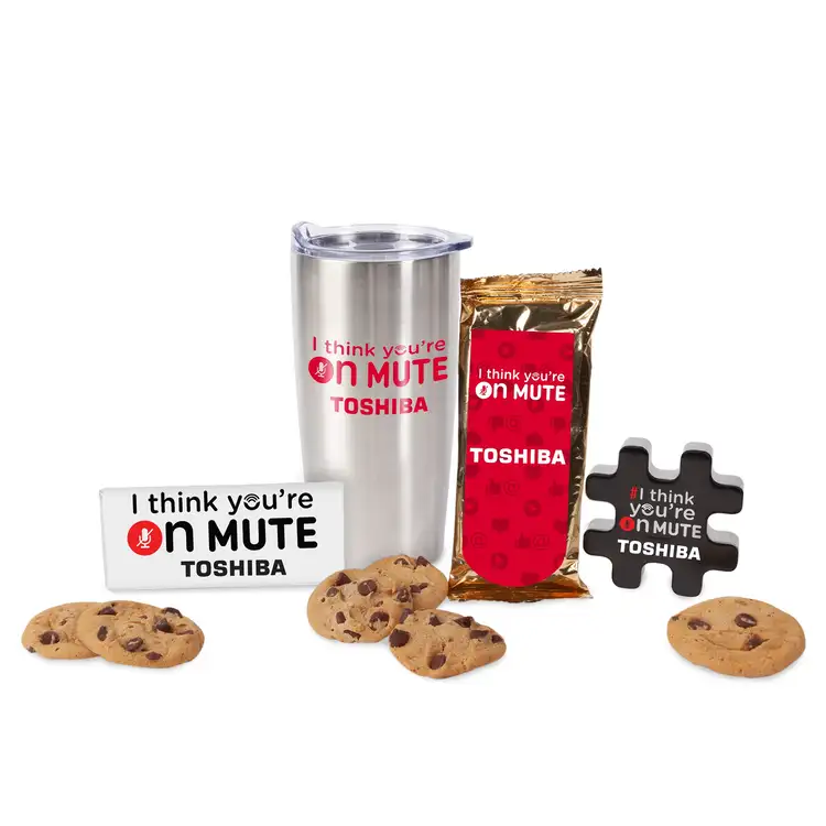 Virtual meeting kit with tumbler and snacks #4
