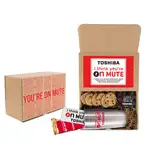 Virtual meeting kit with tumbler and snacks