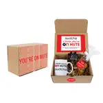 Virtual meeting kit with mug, mints and gummy bears