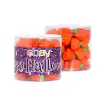 Contenant rond de bonbons citrouilles