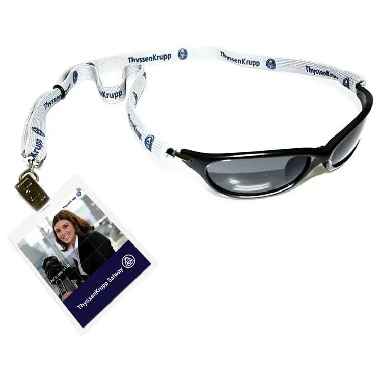 Cordon tubulaire pour lunettes et insigne