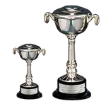 Coupe sur pied plaquée argent