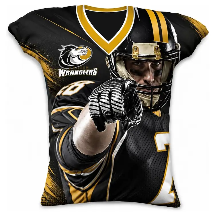 Coussin sublimé en forme de maillot de sport #2