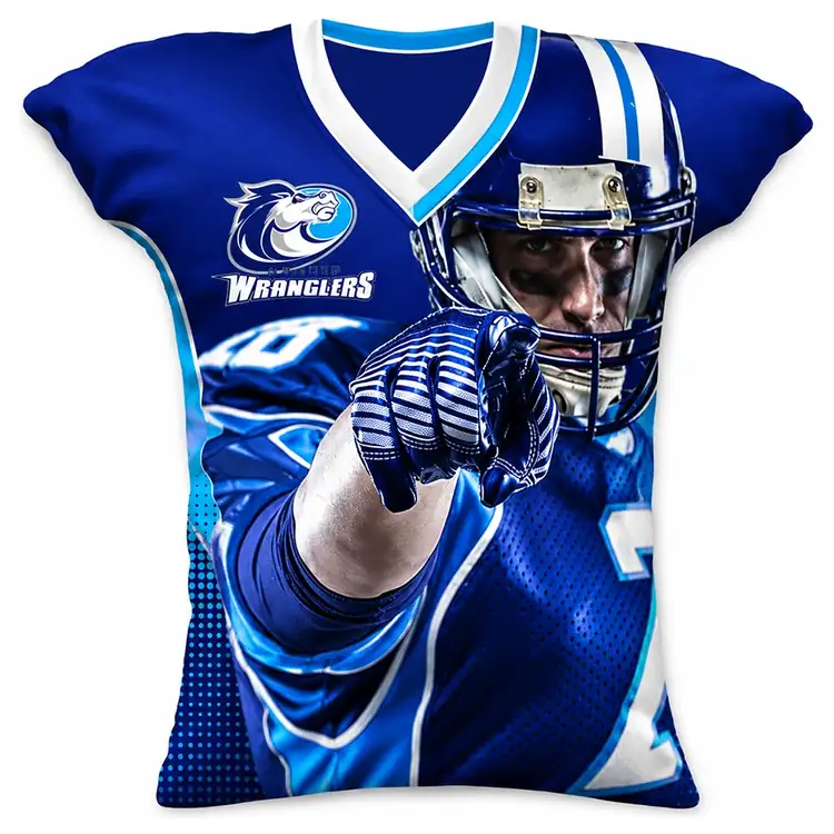 Coussin sublimé en forme de maillot de sport #3