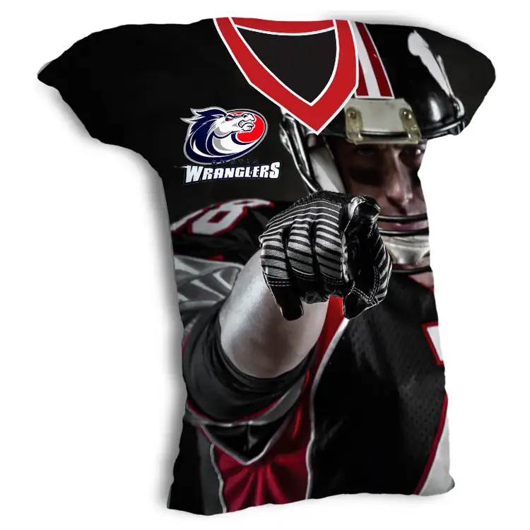 Coussin sublimé en forme de maillot de sport