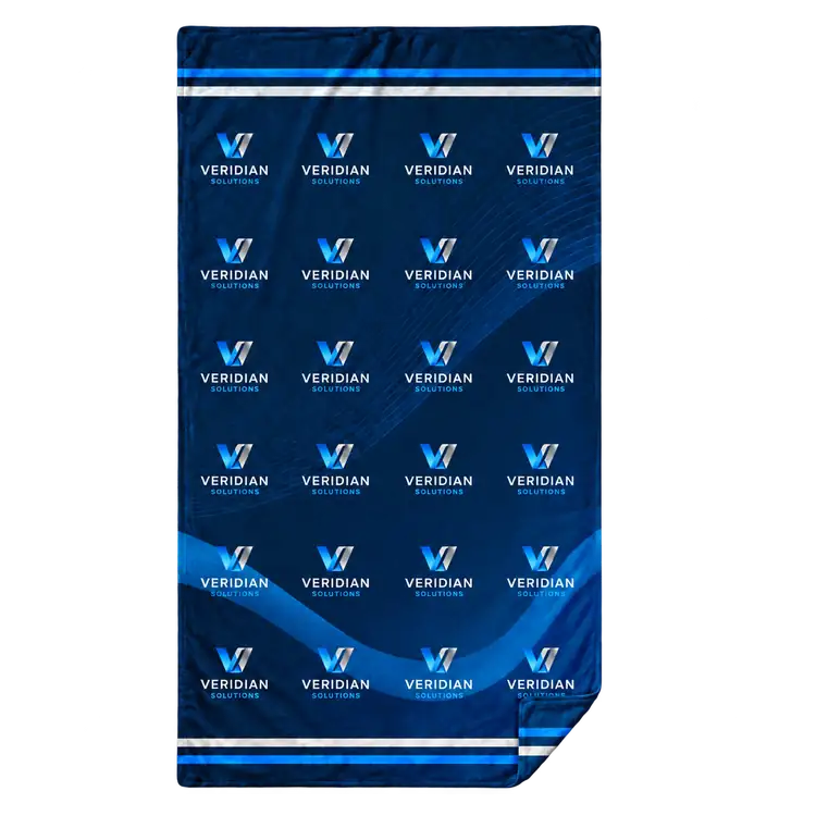 Couverture de stade en flanelle effet vison recto verso