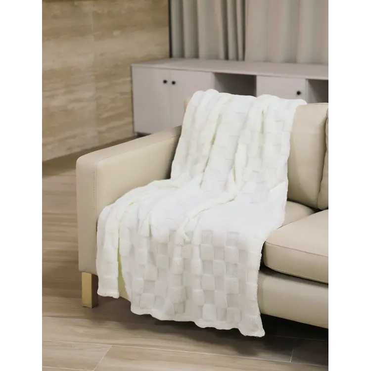 Couverture douce en peluche à damier Riviera #5