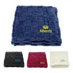 Couverture douce en peluche à damier Riviera