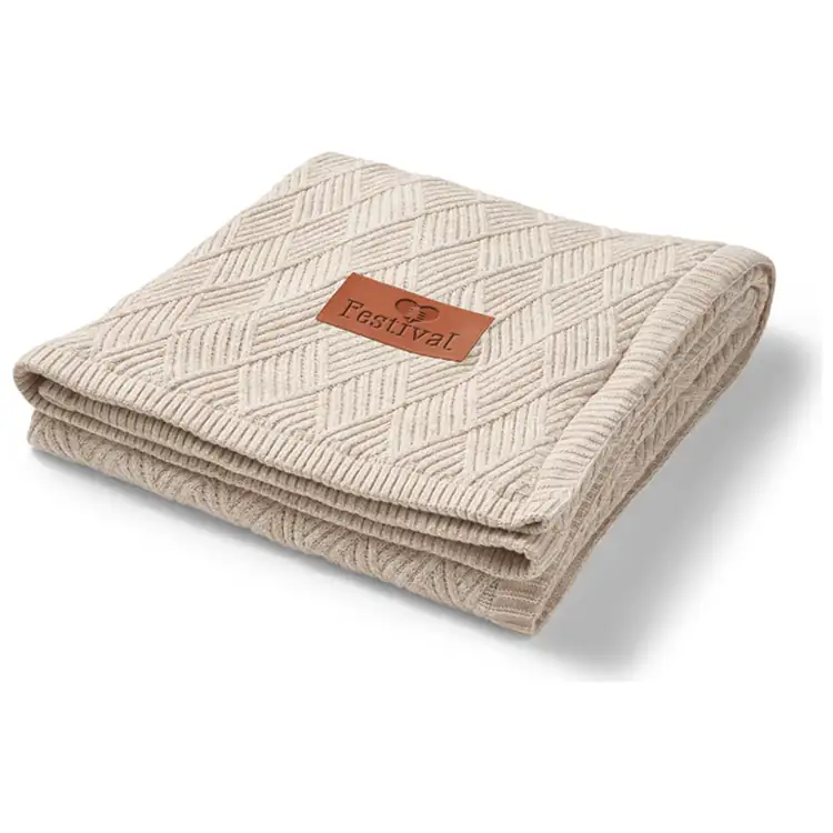 Trellis Knit Blanket with Sherpa Backing #4