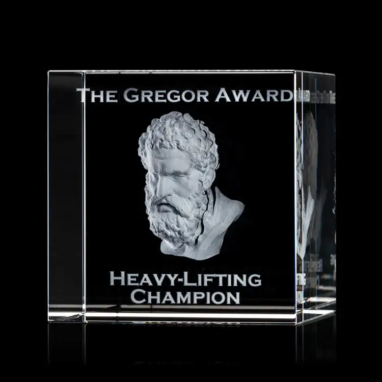Granby Optical Crystal Cube - 3D Engraved #6