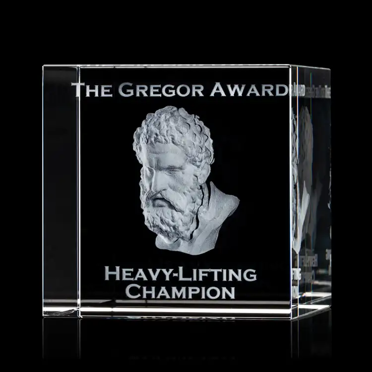 Granby Optical Crystal Cube - 3D Engraved #7