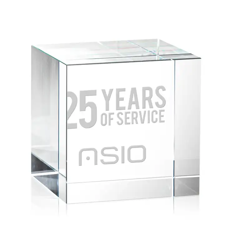 Cube Granby en cristal optique - Gravure #6