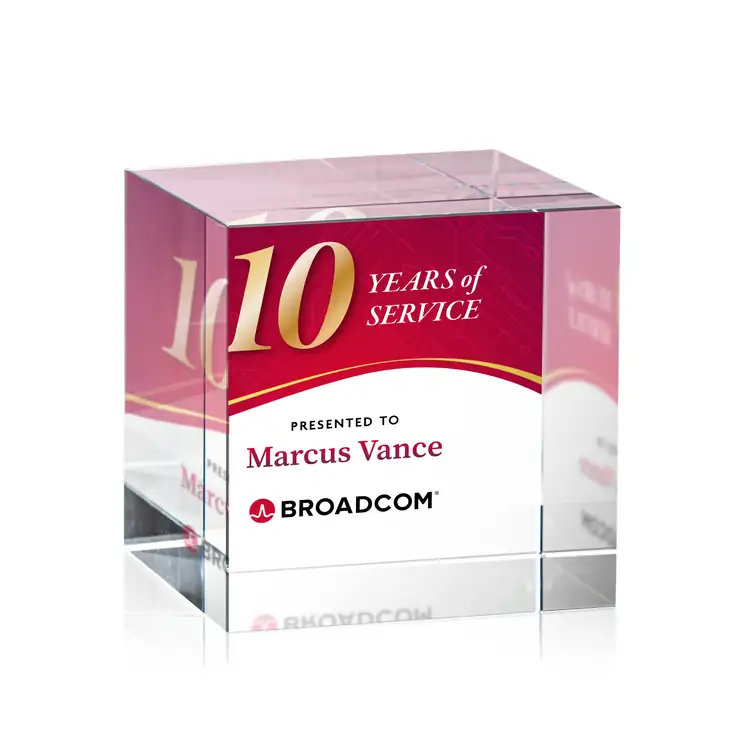 Cube Granby en cristal optique - Multicolore #3