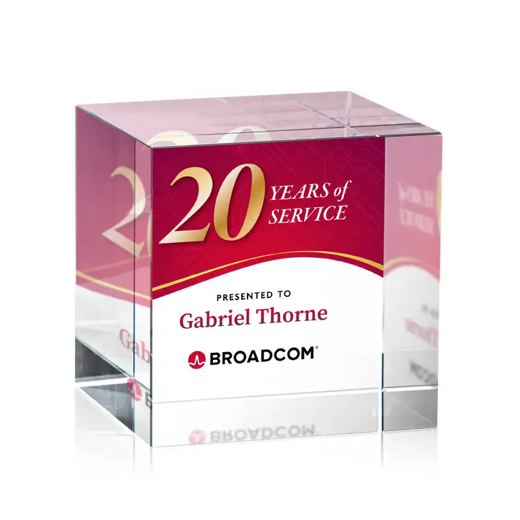 Cube Granby en cristal optique - Multicolore #5
