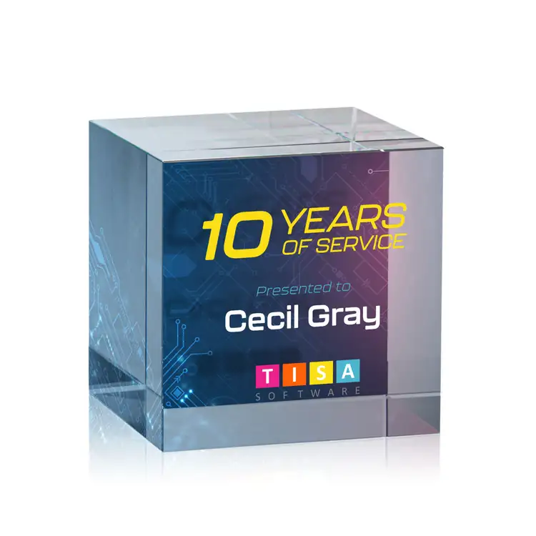 Granby Optical Crystal Cube - Double Sided Multicolor #3