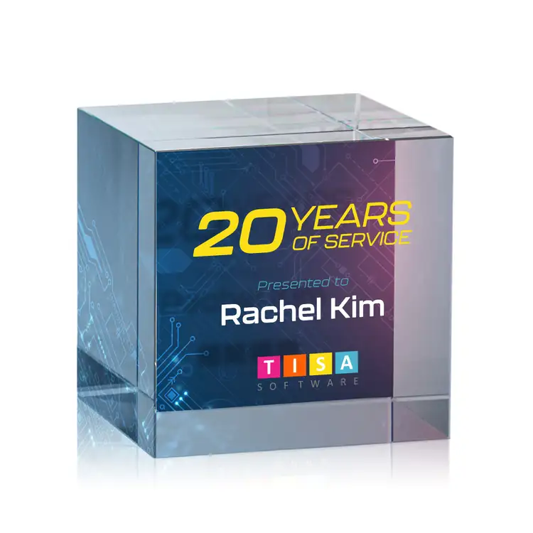 Granby Optical Crystal Cube - Double Sided Multicolor #5