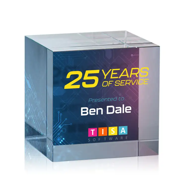 Granby Optical Crystal Cube - Double Sided Multicolor #6