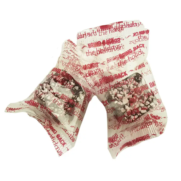 Cube de chocolat chaud en sachet imprimé