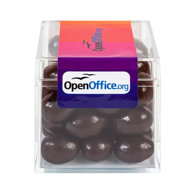 Cube transparent d’amandes au chocolat noir #3