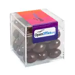 Cube transparent d’amandes au chocolat noir