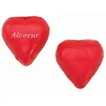 Cœurs en chocolat avec emballage imprimé
