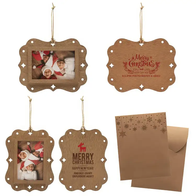 Décoration de Noël cadre photo en bois