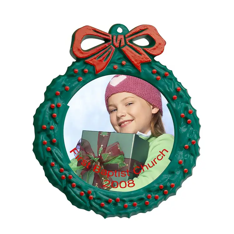 Décoration de Noël couronne porte-photo #2
