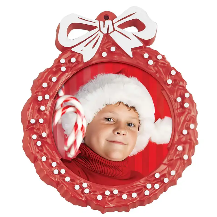 Décoration de Noël couronne porte-photo #3
