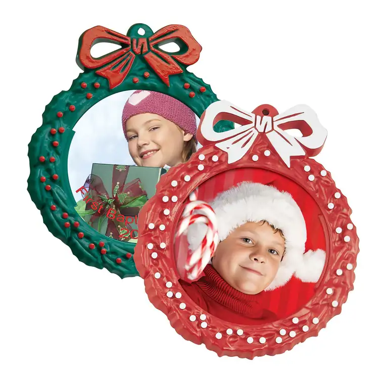 Décoration de Noël couronne porte-photo