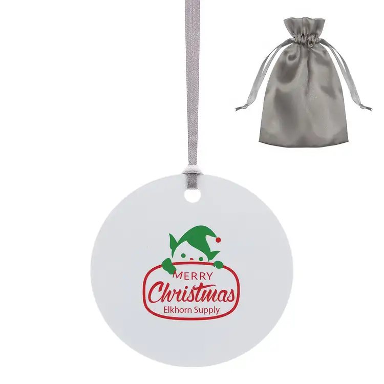 Round Aluminum Christmas Ornament