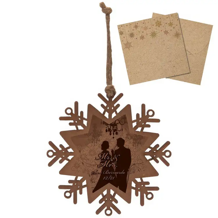 Décoration de Noël en bois flocon de neige